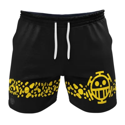 Trafalgar D. Water Law Black Punk Hazard One Piece Gym Shorts