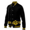 Trafalgar Law Punk Hazard Pattern One Piece Varsity Jacket 3L F RIGHT Mockup - One Piece Shop
