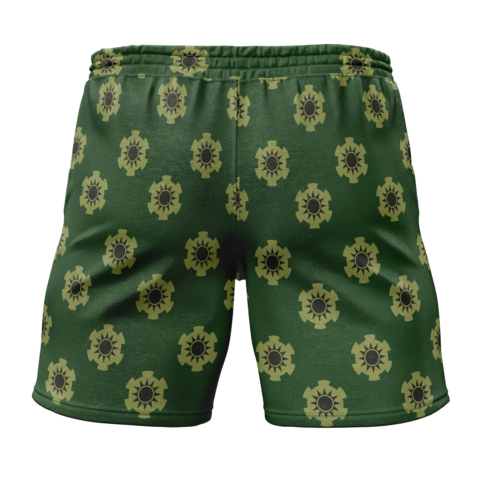 Zoro Wano pattern One Piece Gym Shorts - Image 2