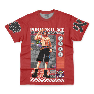 Alternative view of Portgas D. Ace One Piece Streetwear T-Shirt
