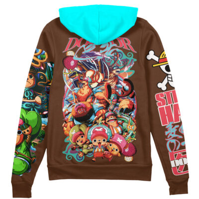 Tony Tony Chopper V4 One Piece Streetwear Zip Hoodie Jacket