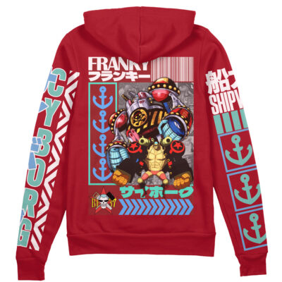 Franky One Piece Streetwear Zip Hoodie Jacket