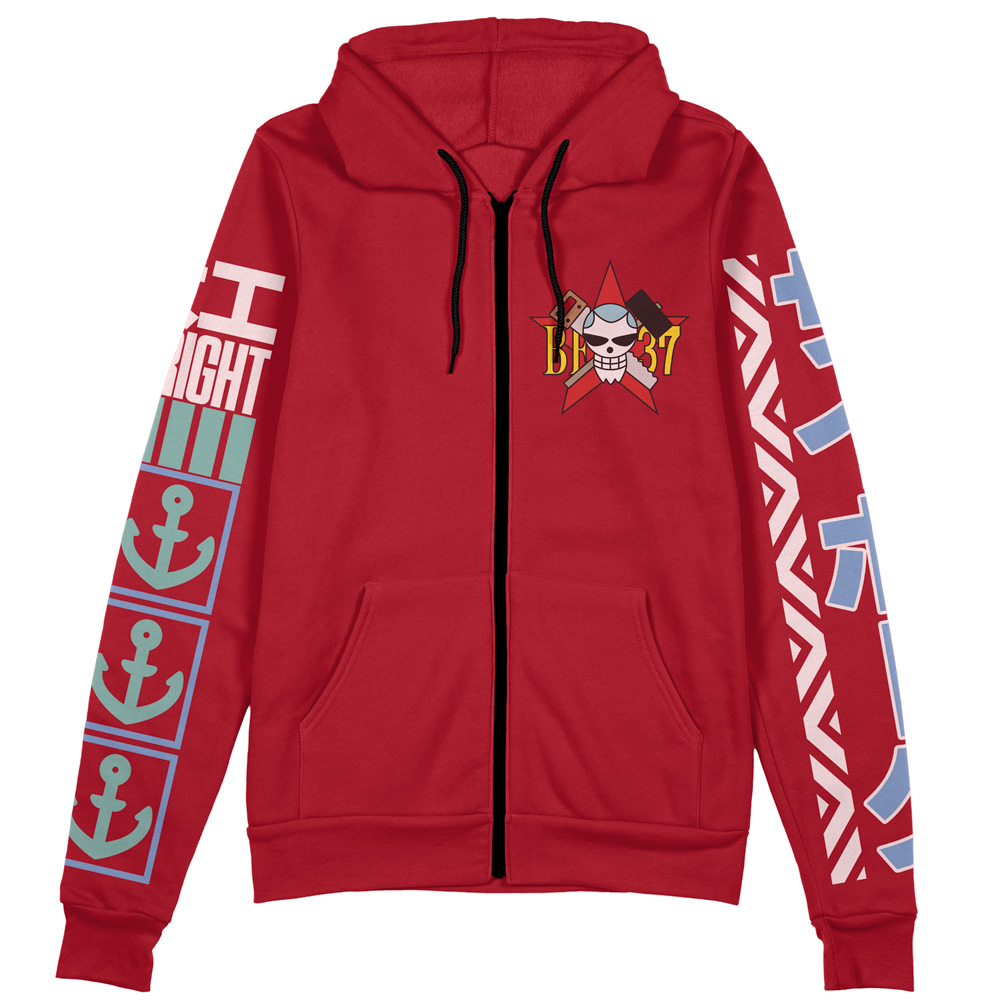 Franky One Piece Streetwear Zip Hoodie Jacket - Image 2