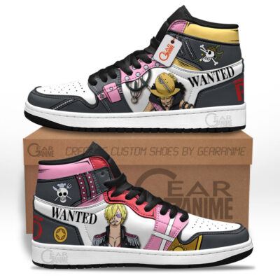 Usopp and Sanji Red High-Top AJ1 Sneaker