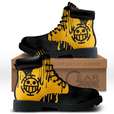 Trafalgar D. Law Custom Anime Combat Symbol Style Boot