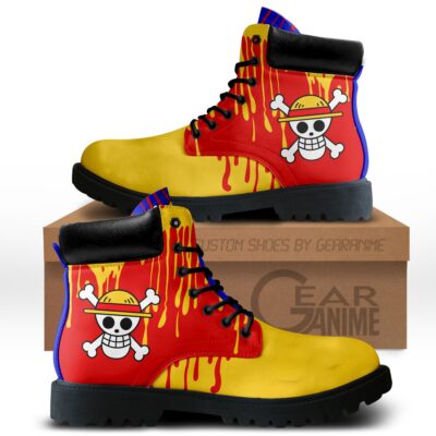 Monkey D. Luffy Custom Anime Combat Symbol Style Boot