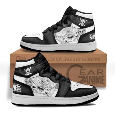Luffy Gear 5th Kids Manga Style High-Top AJ1 Sneaker