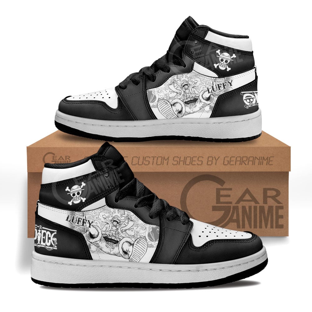 Luffy Gear 5th Kids Manga Style High-Top AJ1 Sneaker