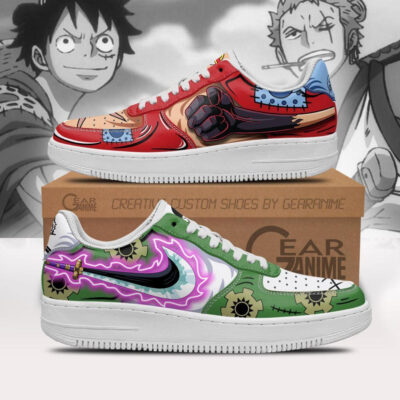 Luffy & Zoro Low Air Force Shoes Wano Arc Duo