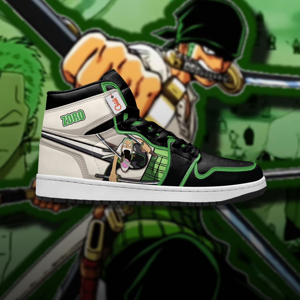 Roronoa Zoro Big Mouth Custom Name High-Top AJ1 Sneaker - Image 2