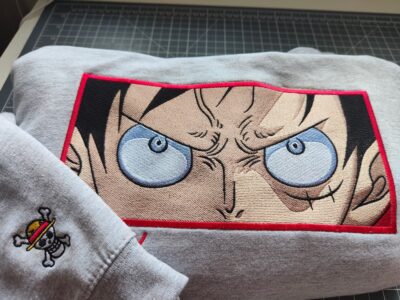 Luffy Inspired Embroidered Clothing