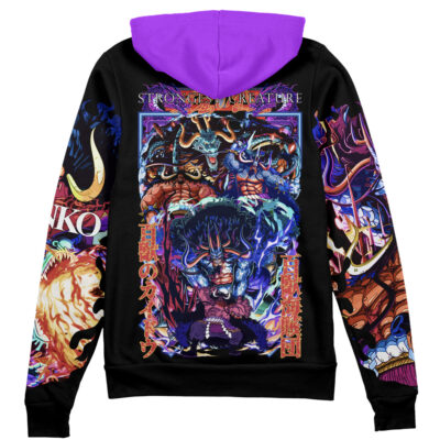Kaido V3 One Piece Streetwear Zip Hoodie Jacket