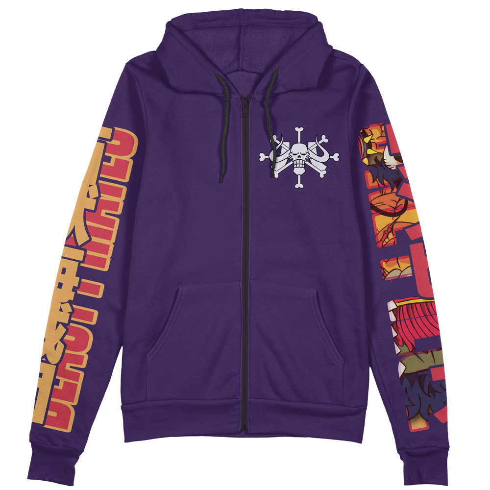 Kaido One Piece Streetwear Zip Hoodie Jacket - Image 2