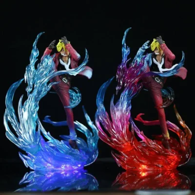 Hot One Piece Anime Jacksdo Devil Wind Leg Vinsmoke Sanji Luminous Figure