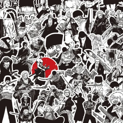 75PCS Cool Anime Stickers DIY Fridge Guitar Laptop