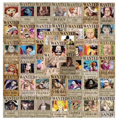 10/30/56PCS Small Anime Wanted Posters Stickers