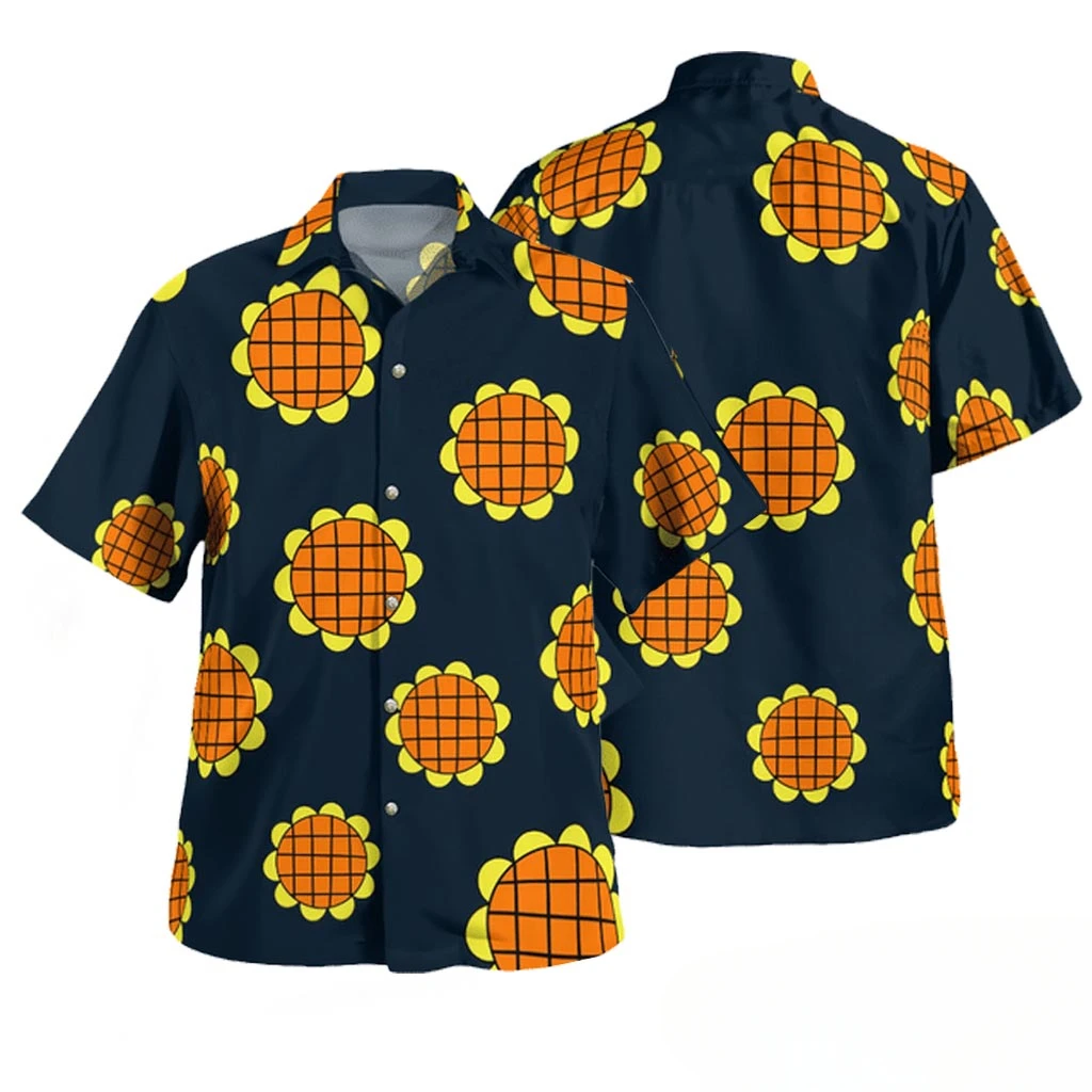 Luffy Dressrosa Shirt Sunflower Hawaiian Shirt