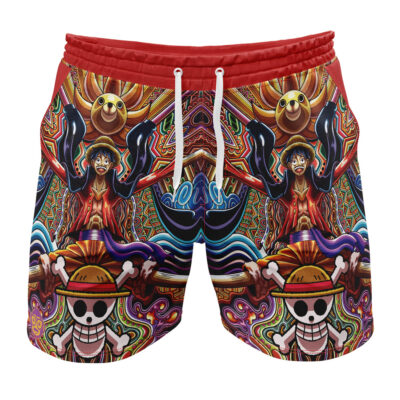 Trippy Monkey D. Luffy One Piece Gym Shorts