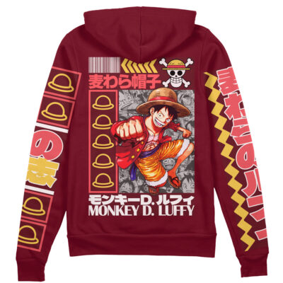 Monkey D. Luffy V2 One Piece Streetwear Zip Hoodie Jacket