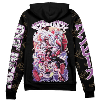 Monkey D. Luffy Gear 5th V4 One Piece Streetwear Zip Hoodie Jacket