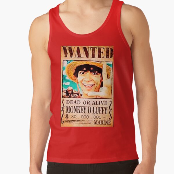 One Piece Live Action Luffy Wanted Tank Top - Image 4