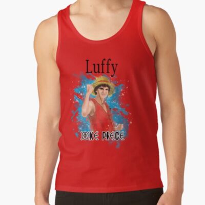 Luffy One Piece Live Action Watercolor Tank Top