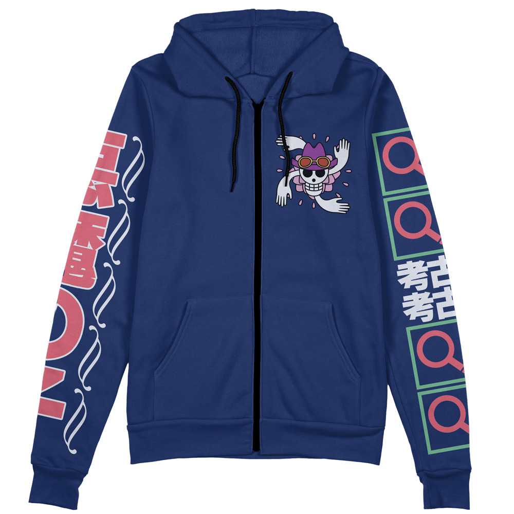 Nico Robin One Piece Streetwear Zip Hoodie Jacket - Image 2