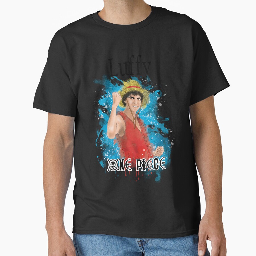 Luffy One Piece Live Action Watercolor T-shirt - Image 3