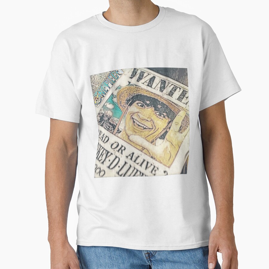 Live Action Luffy Wanted Poster T-shirt - Image 2
