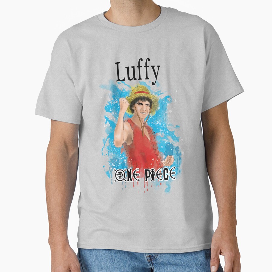 Luffy One Piece Live Action Watercolor T-shirt - Image 4