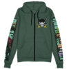 zoro Zip Hoodie Front Mockup 3 - One Piece Shop