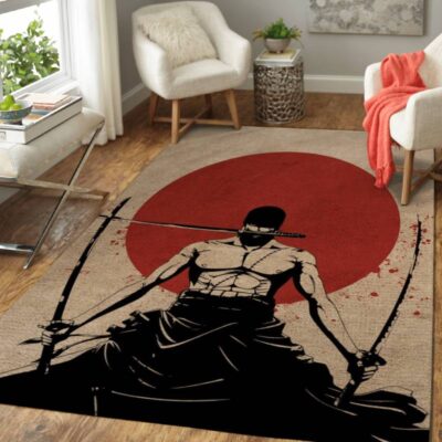 Roronoa Zoro One Piece Anime Icon Area Rug