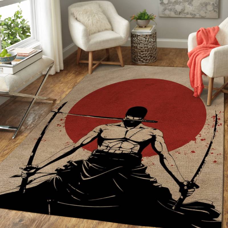 Roronoa Zoro One Piece Anime Icon Area Rug