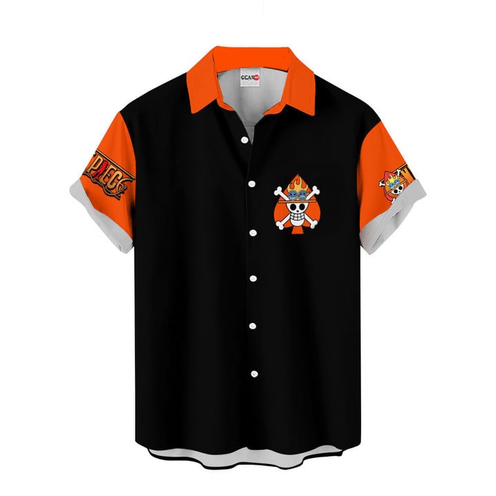 Portgas D. Ace Anime Hawaiian T-shirts - Image 2