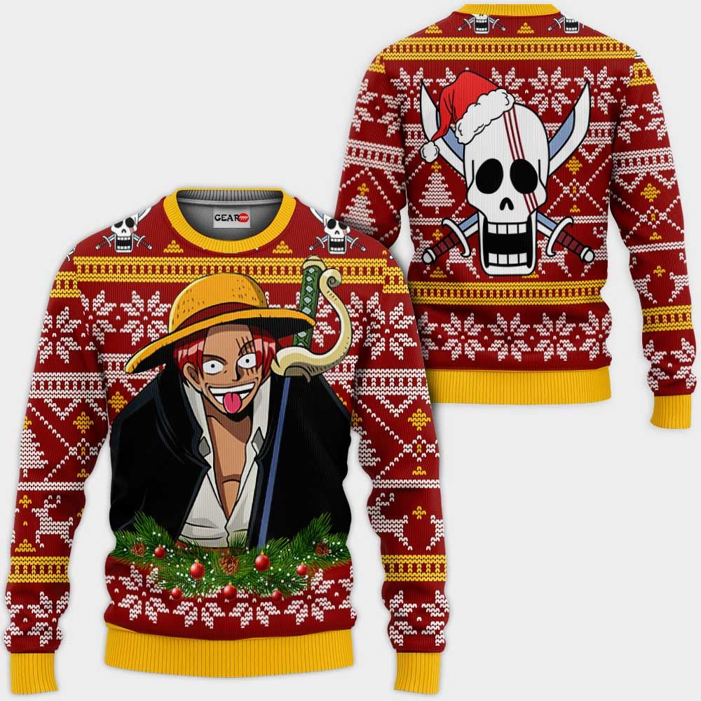 Red Hair Shanks Ugly Christmas Sweater