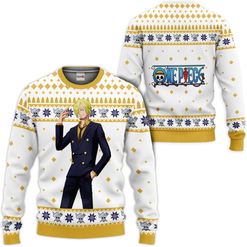 Sanji One Piece Anime Ugly Christmas Sweater