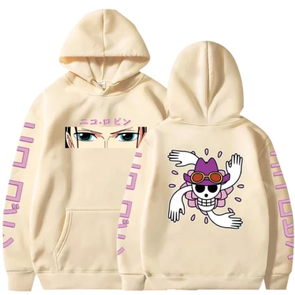 Nico Robin Graphic One Piece Anime Pullover Hoodie - Image 5