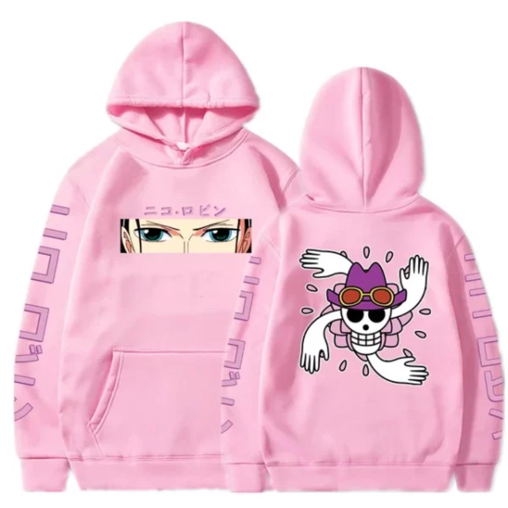 Nico Robin Graphic One Piece Anime Pullover Hoodie - Image 4