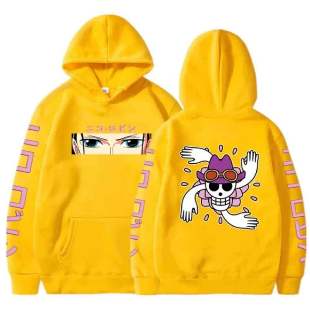 Nico Robin Graphic One Piece Anime Pullover Hoodie - Image 3