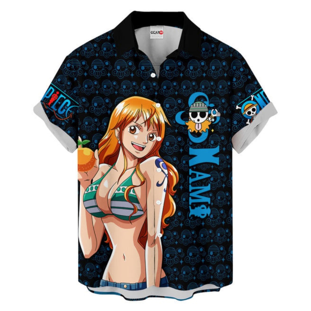 Nami Anime Character Hawaiian Shirt - Image 3