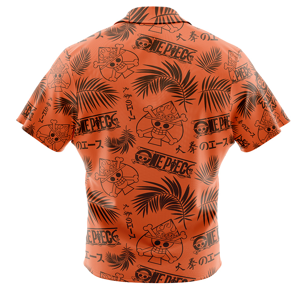 Portgas D Ace Aloha One Piece Button Up Hawaiian Shirt - Image 2