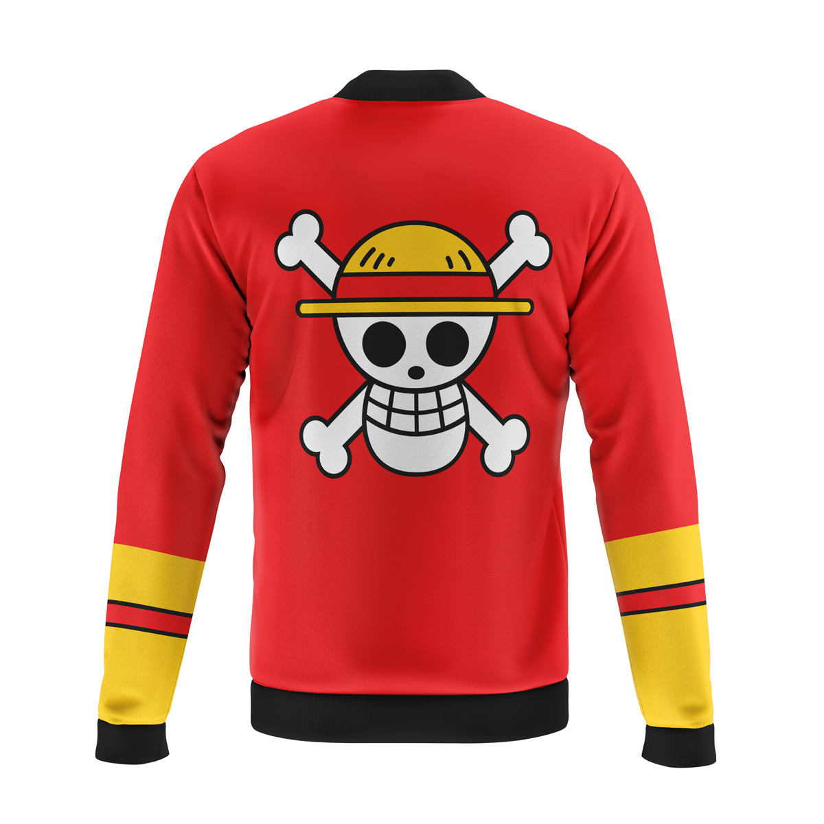 Luffy Straw Hat One Piece Casual Bomber Jacket - Image 2
