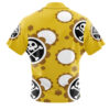 Jinbe Timeskip OP Short Sleeve Hawaiian Shirt BACK mockup - One Piece Shop