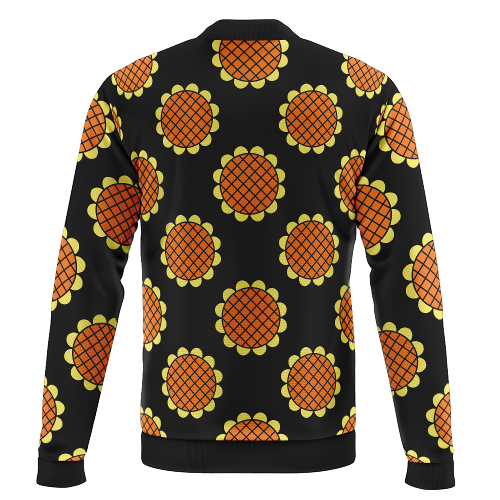 Monkey D. Luffy Black Dressrosa One Piece Casual Bomber Jacket - Image 2