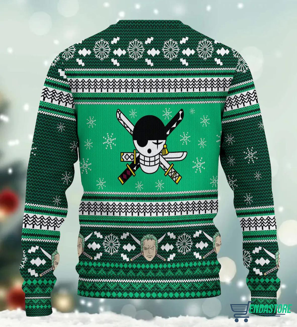 Roronoa Zoro Christmas 3D Ugly Sweater Christmas - Image 2