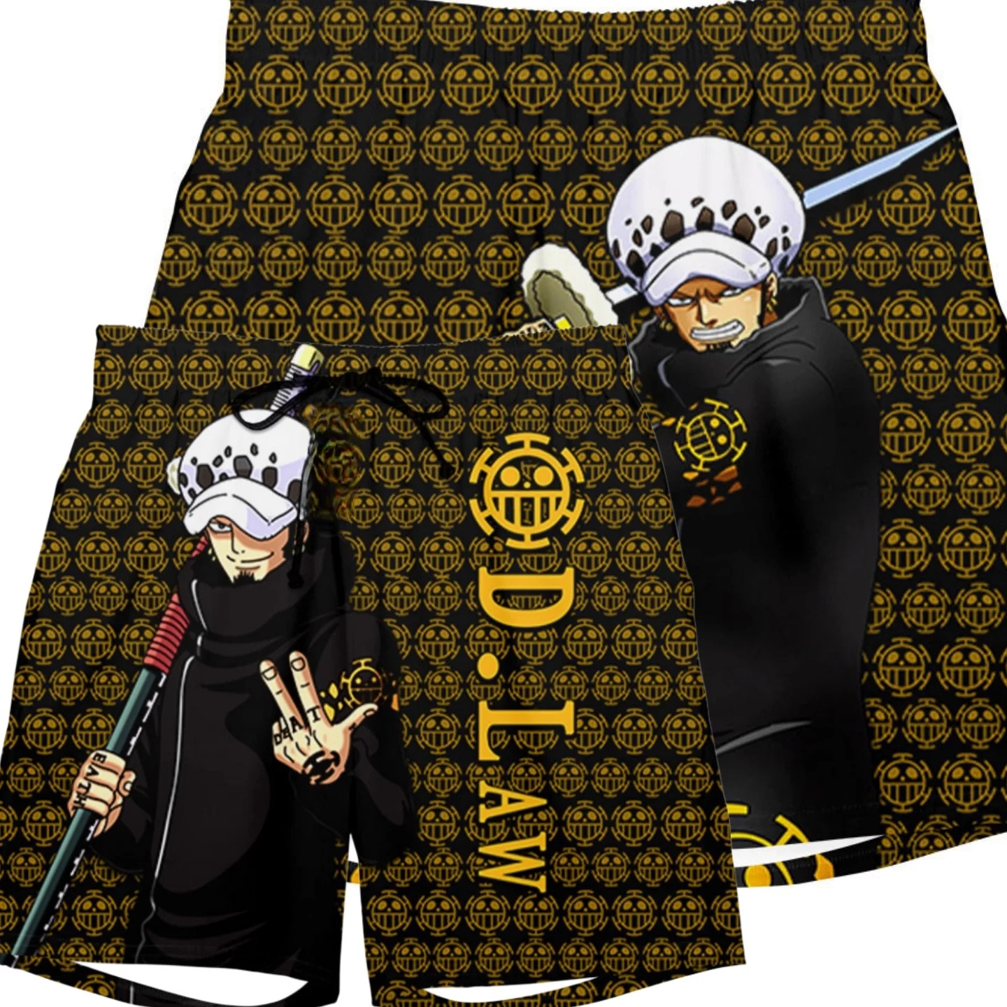 Law Anime Character Swim Trunks