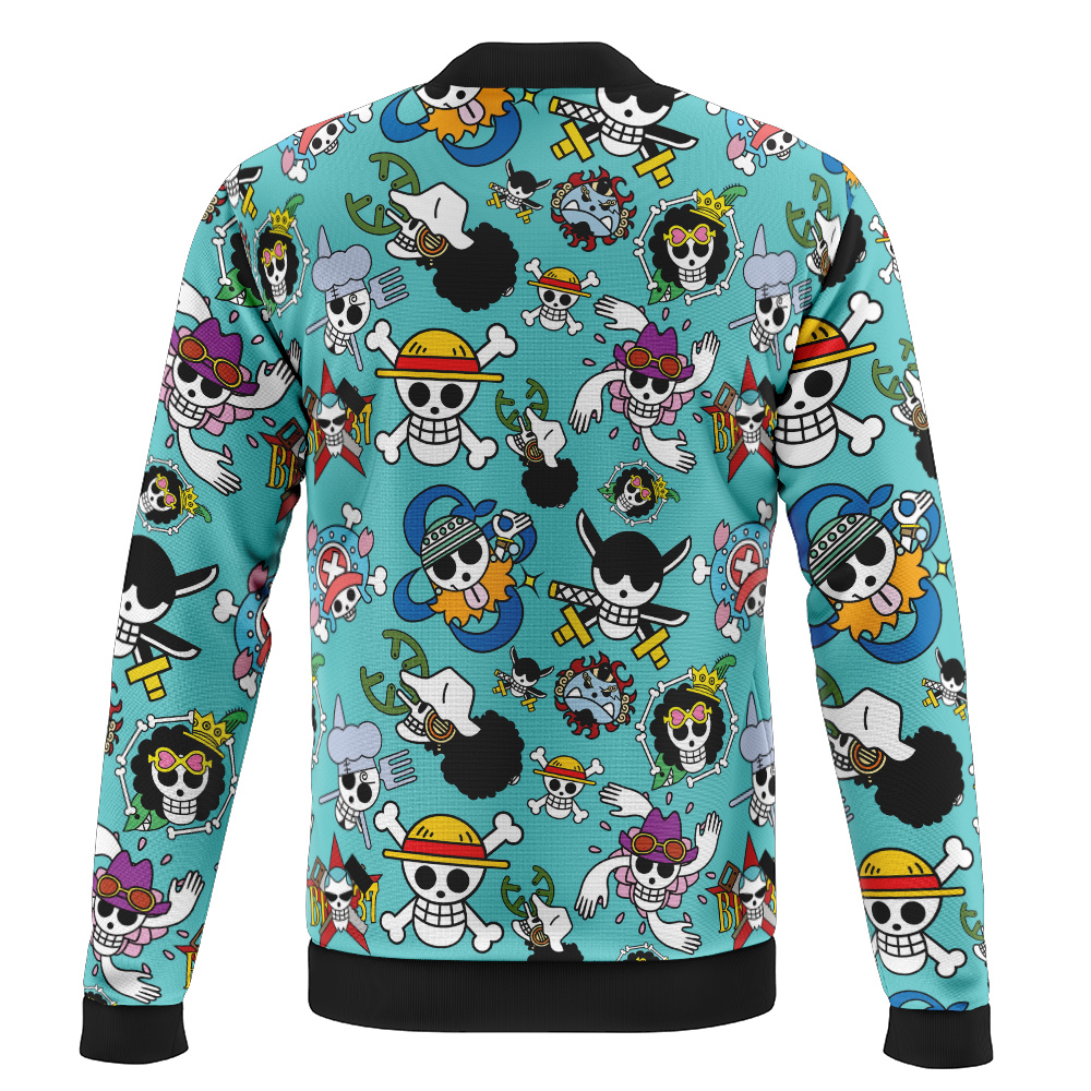 Straw Hats Jolly Roger One Piece Casual Bomber Jacket - Image 2