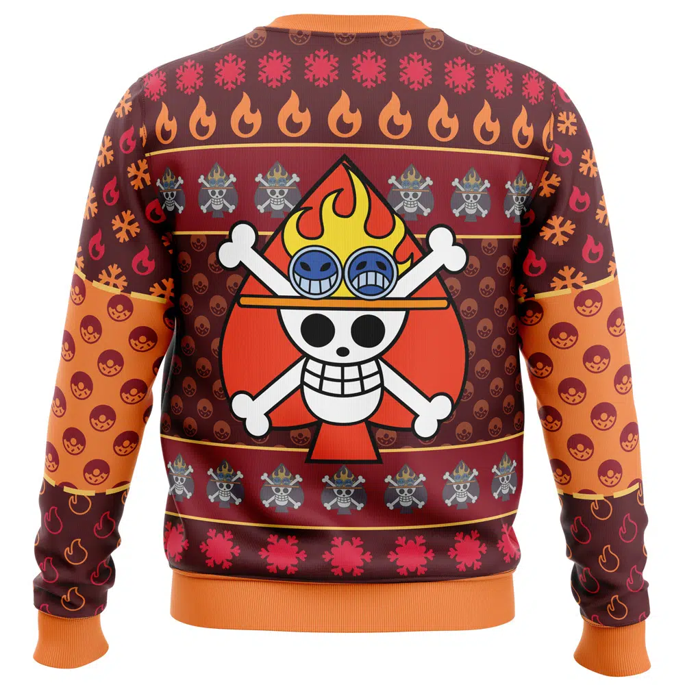 Portgas Donut Ace One Piece Ugly Christmas Sweater - Image 2