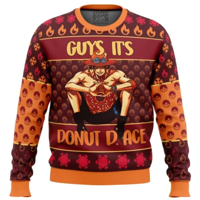 Portgas Donut Ace One Piece Ugly Christmas Sweater
