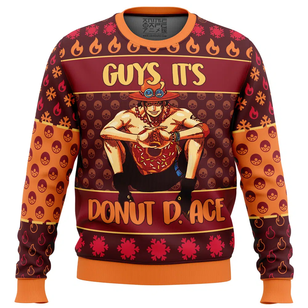 Portgas Donut Ace One Piece Ugly Christmas Sweater